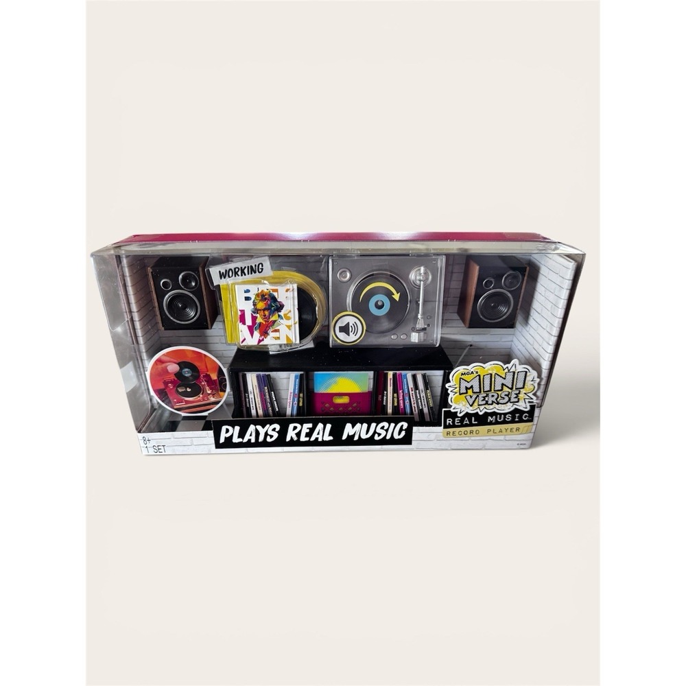 MGA's Miniverse Real Vinyl Music Record Player NEW IN HAND FAST SHIPPING